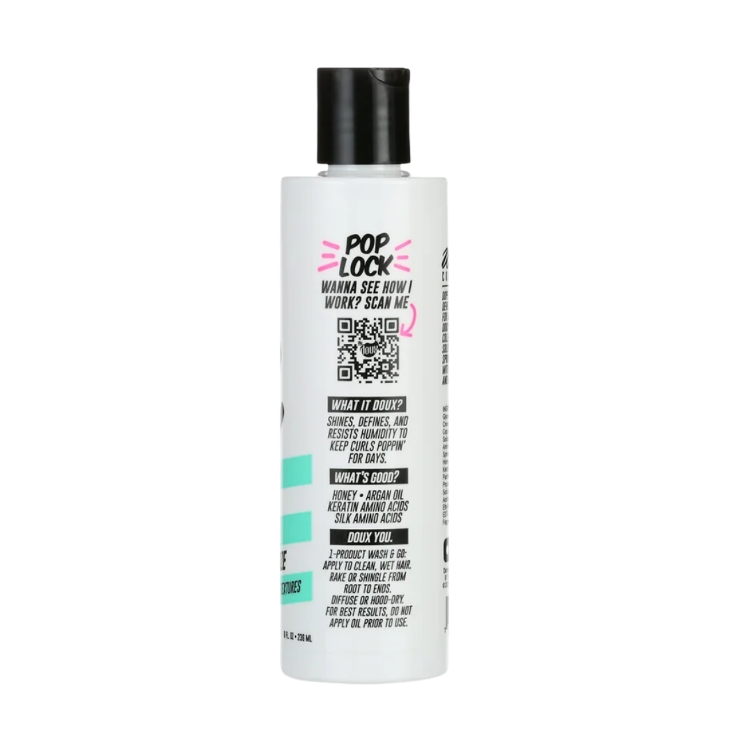 THE DOUX POP LOCK WASH + GO 5 DAY CURL FORMING GLAZE 8 OZ