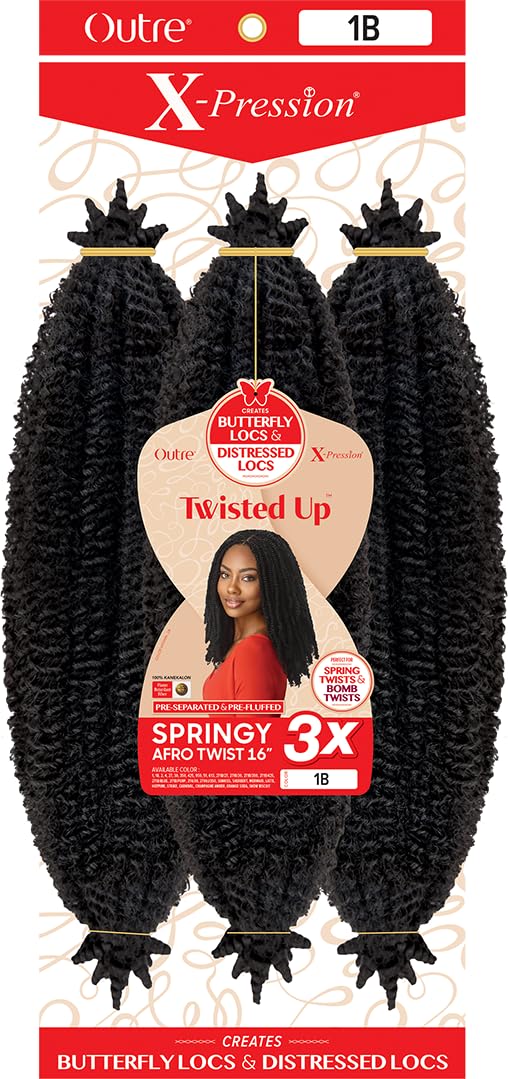 OUTRE XPRESSION TWISTED UP SPRINGY AFRO TWIST 3X 16INCH