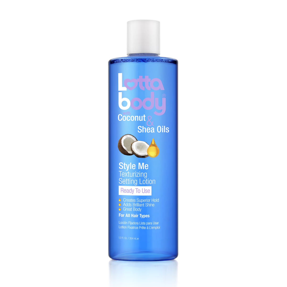LOTTA BODY COCONUT & SHEA OILS STYLE ME TEXTURIZING SETTING LOTION 12 OZ