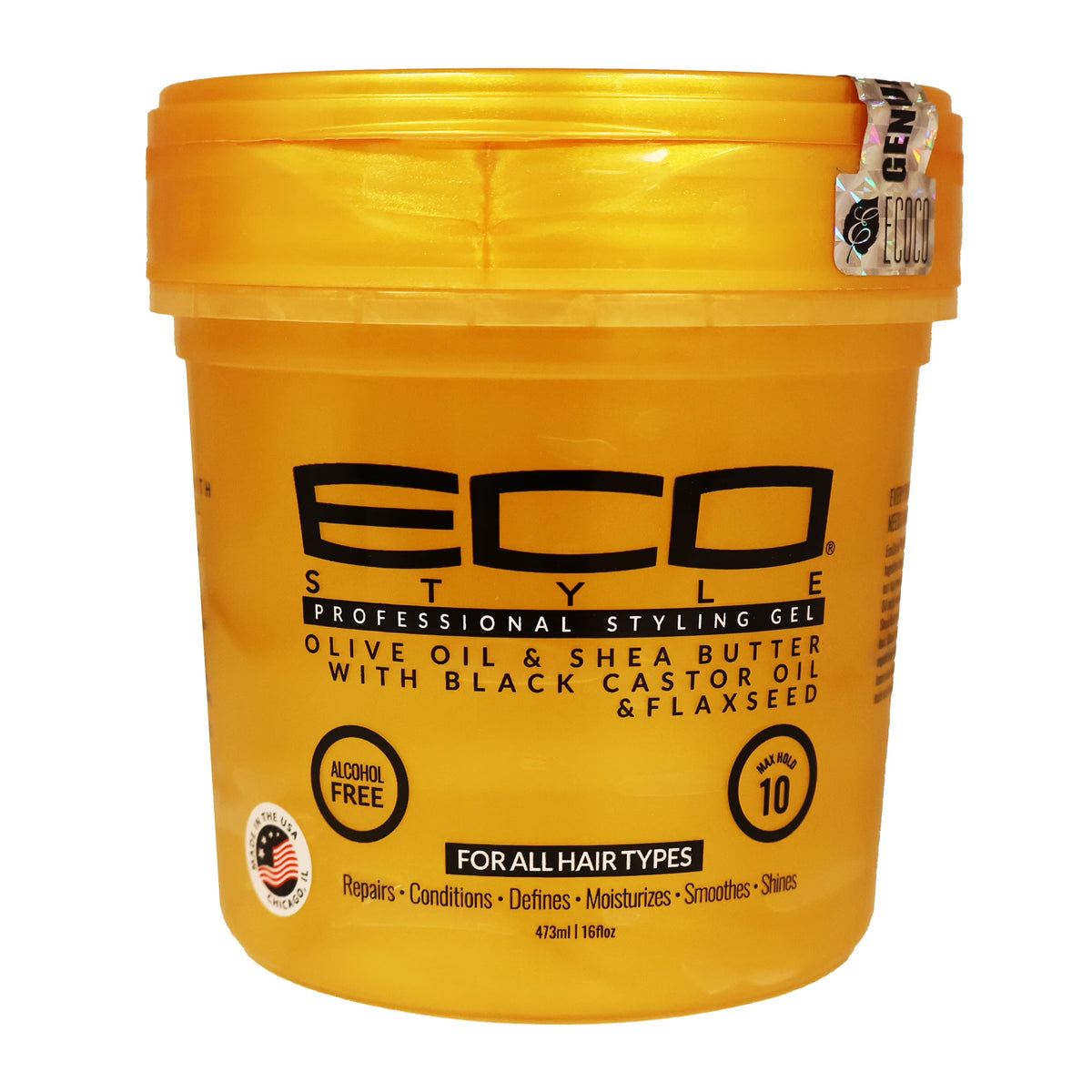 ECO STYLE OLIVE OIL & SHEA BUTTER WITH BLACK CASTOR OIL & FLAXSEED