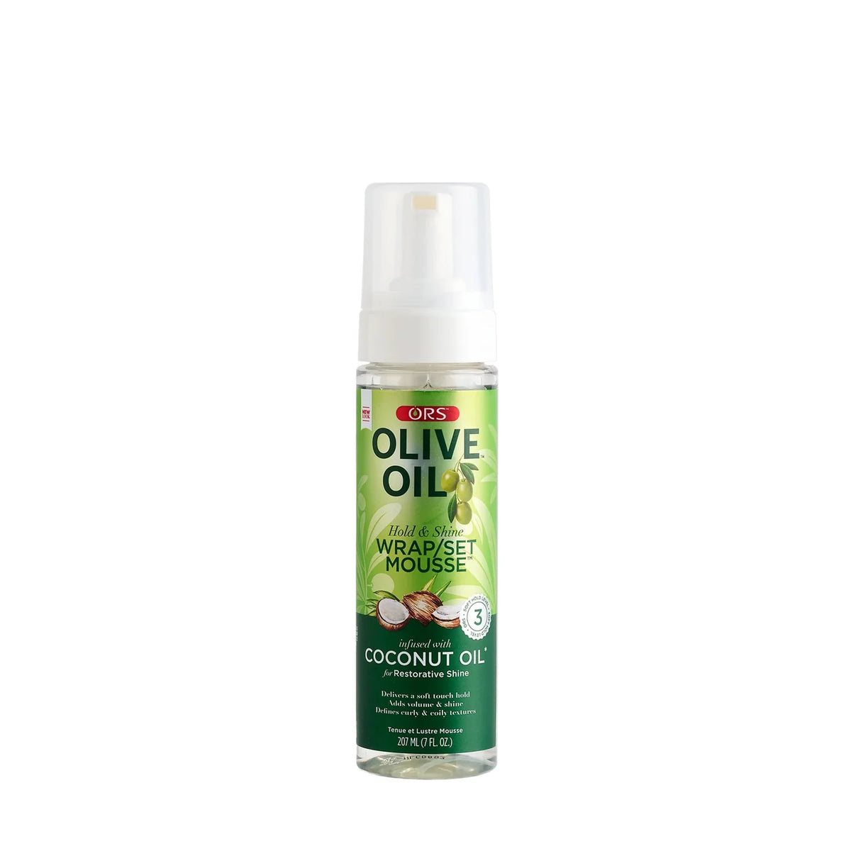 ORS OLIVE OIL HOLD & SHINE WRAP SET MOUSSE 7 OZ