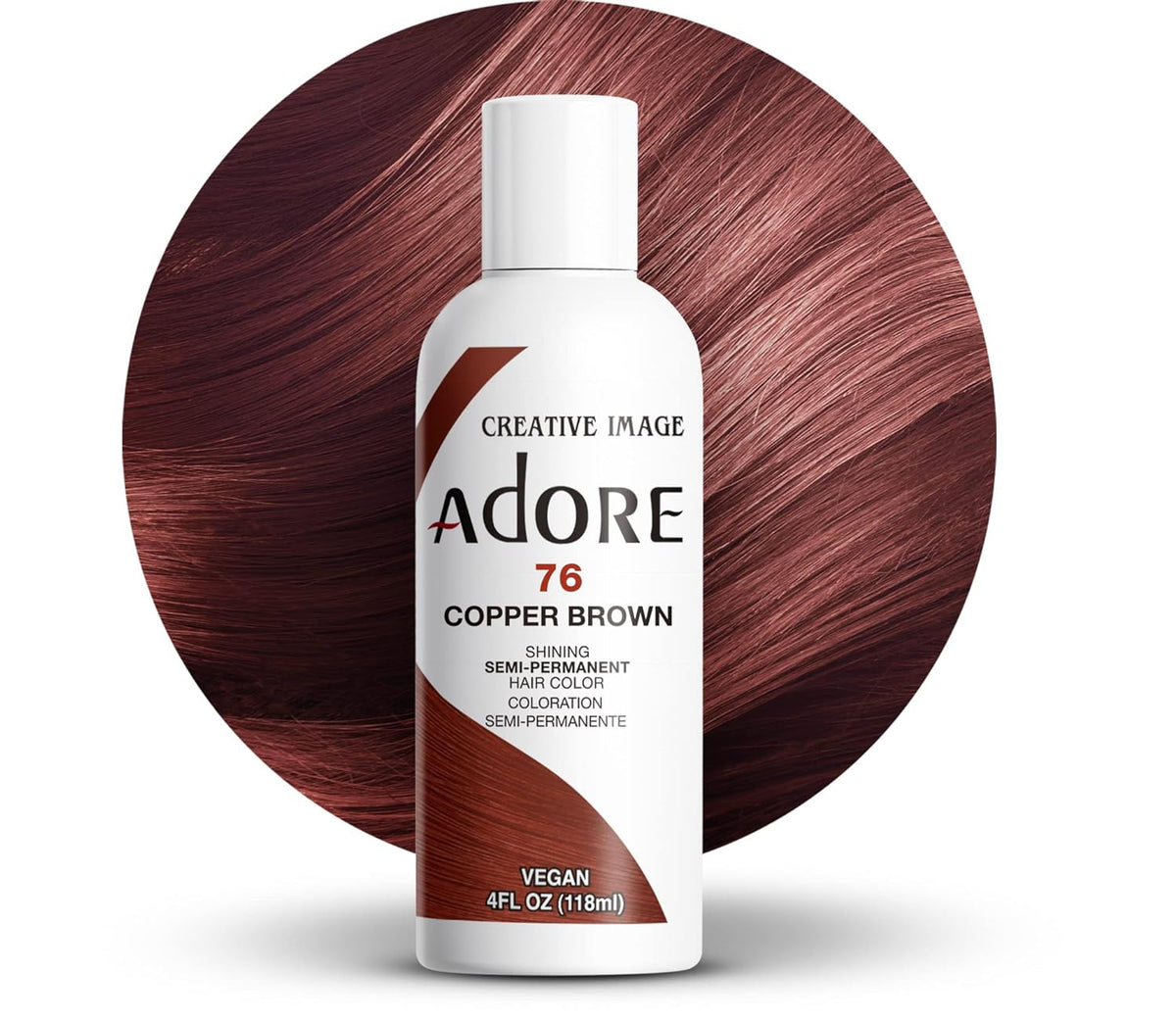 ADORE SEMI H/C 4 OZ - 76 COPPER BROWN