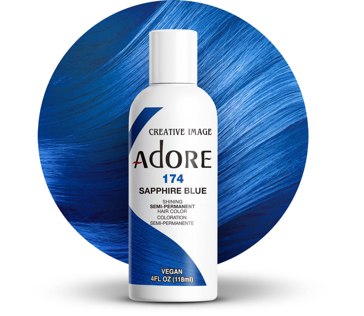 ADORE SEMI H/C 4 OZ - 174 SAPH/BLUE