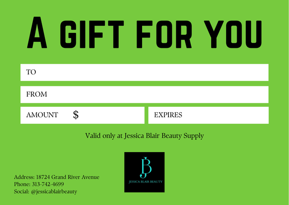 Jessica Blair Beauty Gift Card