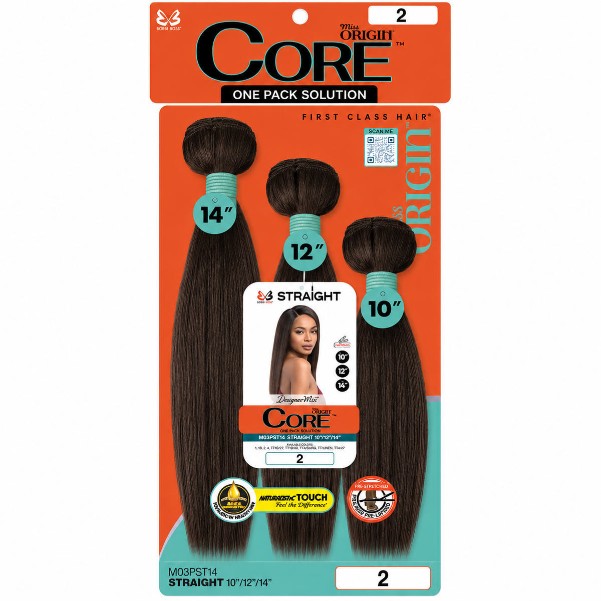 BOBBI BOSS CORE ONE PACK SOLUTION STRAIGHT 10'' 12'' 14'' COLOR 2