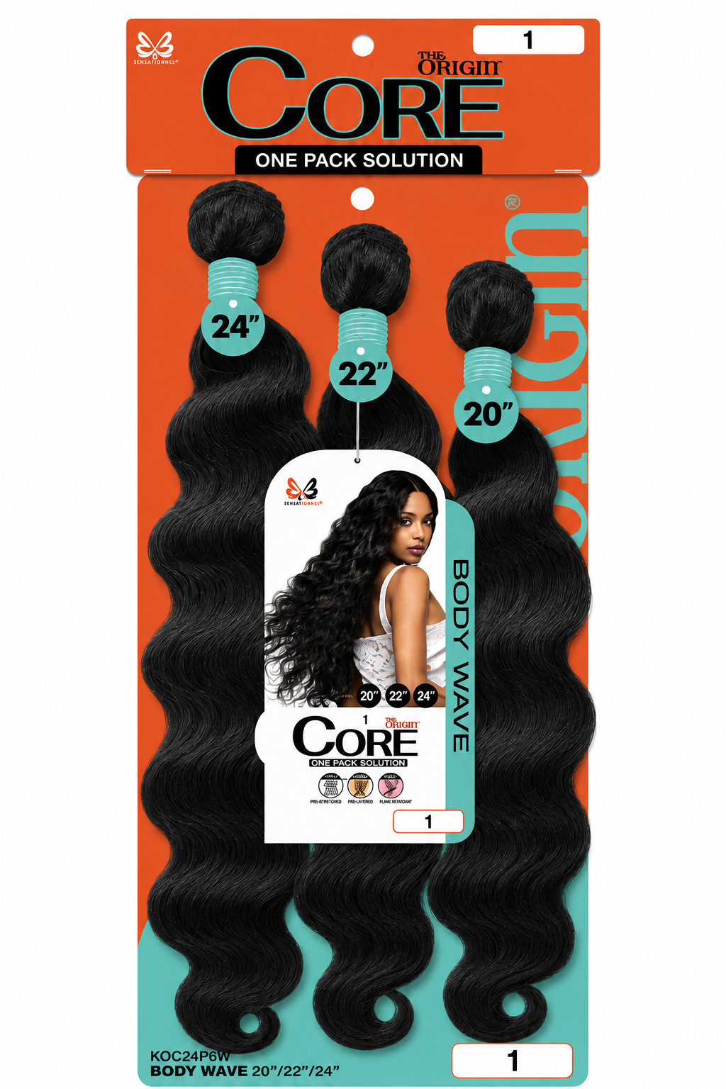 BOBBI BOSS CORE ONE PACK SOLUTION BODY WAVE 20'' 22'' 24'' COLOR 1