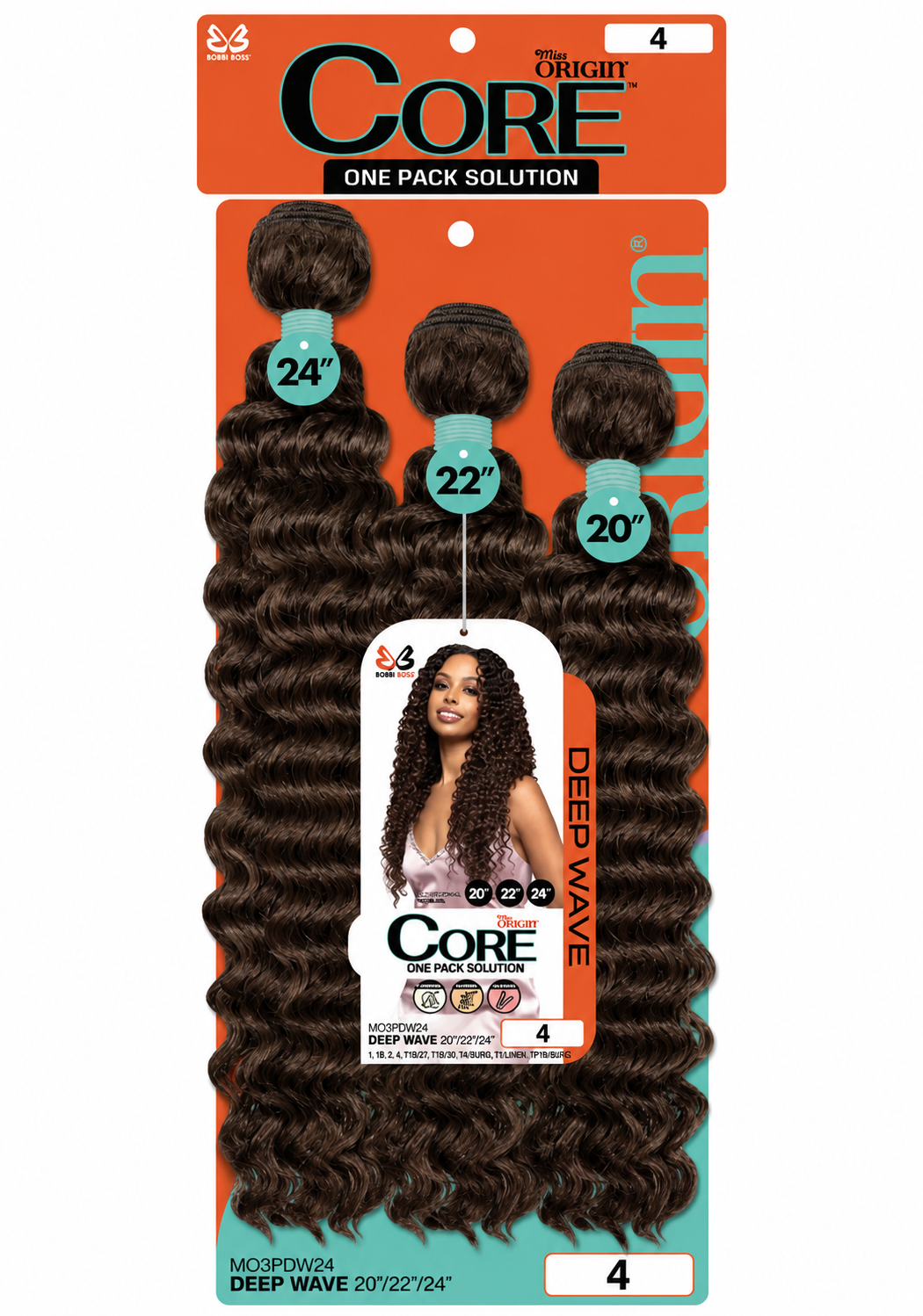 BOBBI BOSS CORE ONE PACK SOLUTION WATER WAVE 20'' 22'' 24'' COLOR 4
