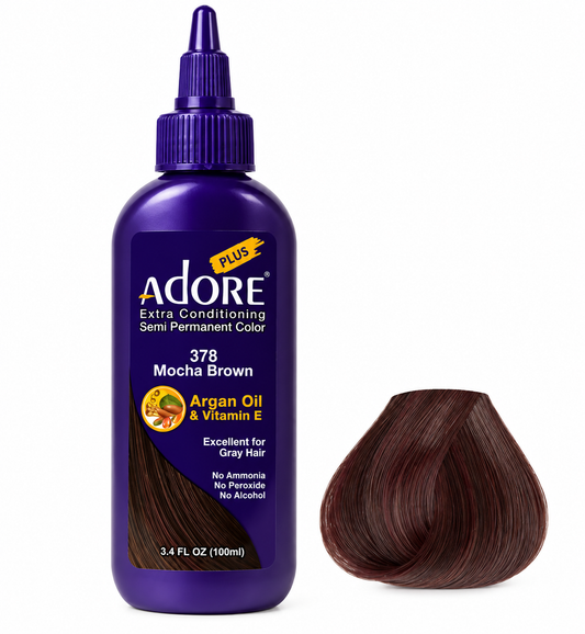 ADORE PLUS EXTRA CONDITIONING SEMI PERMANENT COLOR 3.4 FL OZ  - 378 MOCHA BROWN