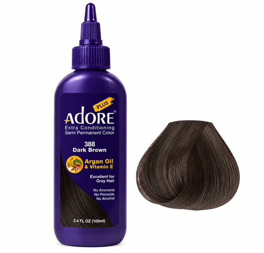 ADORE PLUS EXTRA CONDITIONING SEMI PERMANENT COLOR 3.4 FL OZ  - 388 DARK BROWN