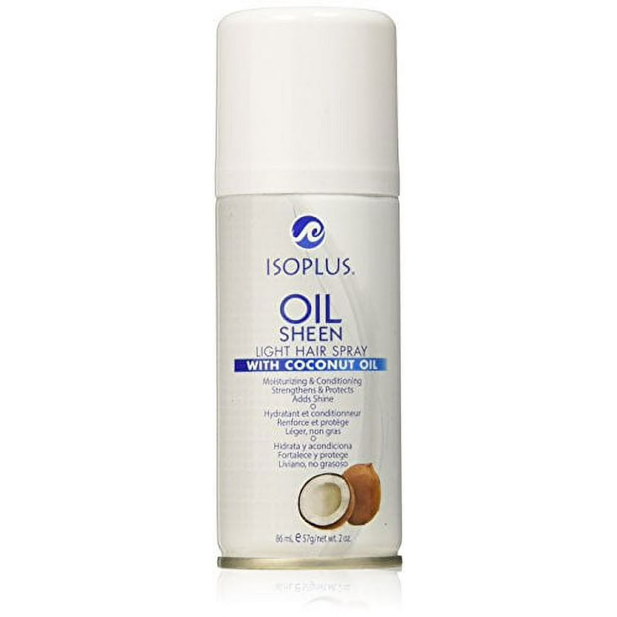 ISOPLUS OIL SHEEN LIGHT HAIR SPRAY W/ COCONUT OIL 2 OZ