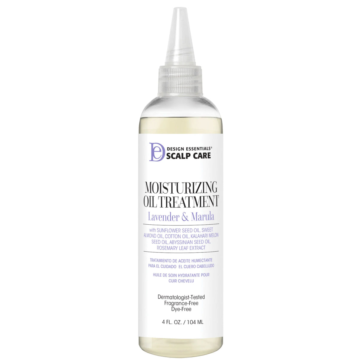 DESIGN ESSENTIALS MOISTURIZING OIL TREATMENT LAVENDER & MARULA 4 FL OZ