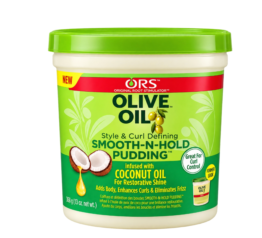 ORS OLIVE OIL SMOOTH N HOLD PUDDING INFUSED W/ COCONUT OIL 13 OZ
