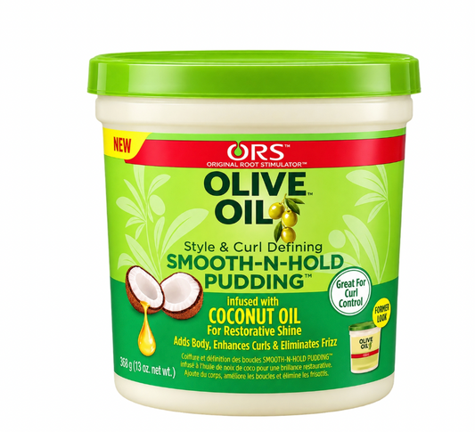 ORS OLIVE OIL SMOOTH N HOLD PUDDING INFUSED W/ COCONUT OIL 13 OZ
