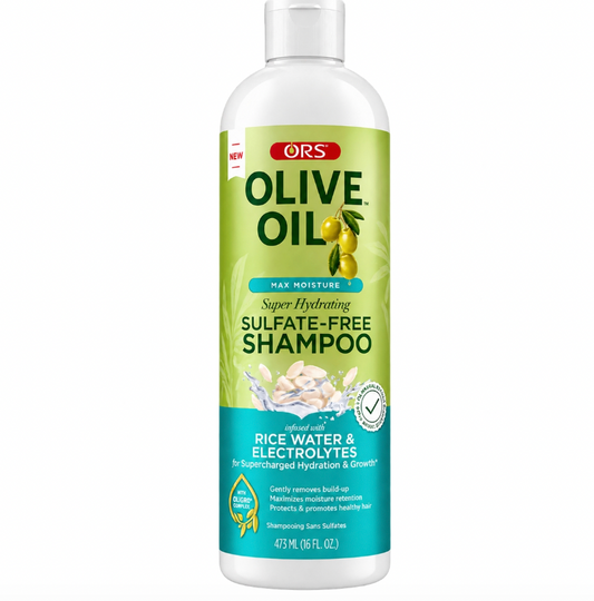 ORS OLIVE OIL SUPER HYDRATING SULFATE-FREE RICE WATER & ELECTROLYTES SHAMPOO 16 OZ