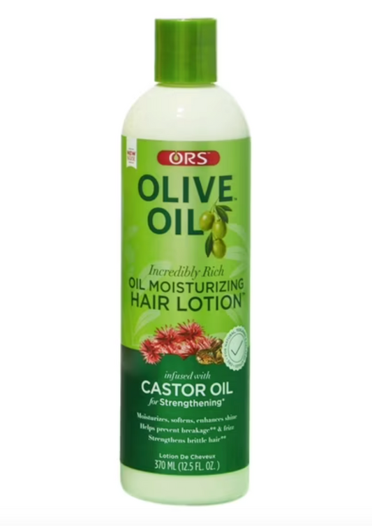 ORS OLIVE OIL INCREDIBLY RICH OIL MOISTURIZING HAIR LOTION INFUSED W/ CASTOR OIL 12.5 FL OZ