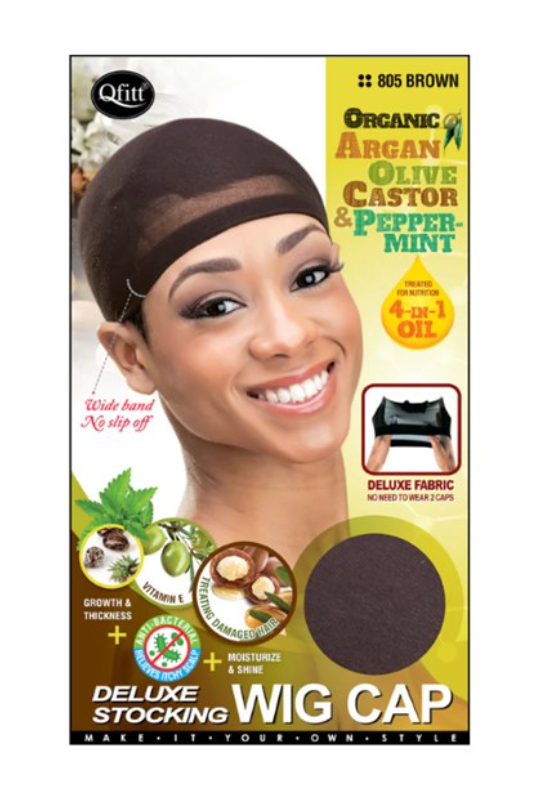 QFITT DELUXE STOCKING WIG CAP 805 BROWN