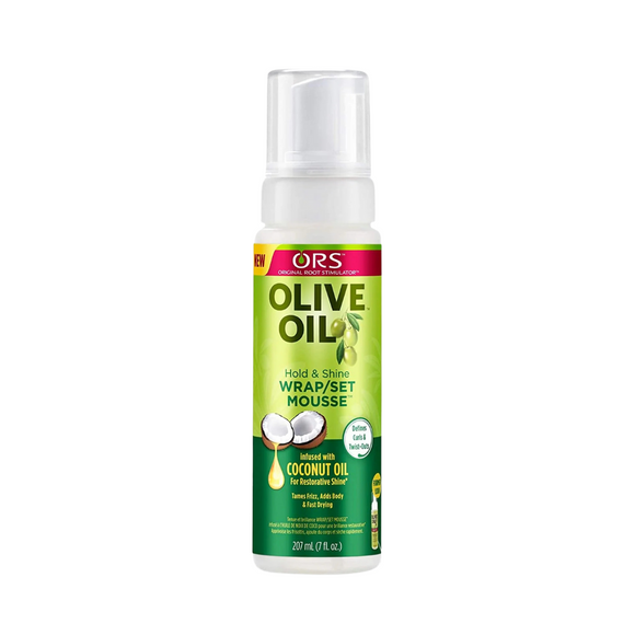 ORS Olive Oil Hold & Shine Wrap/Set Mousse Infused W/ Coconut Oil 7 fl oz