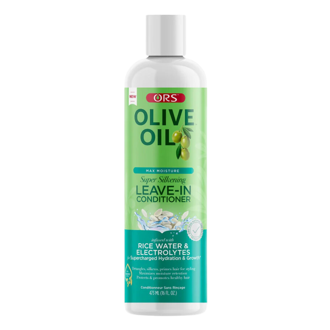 ORS Olive Oil Super Silkening Leave-In Conditioner with Rice Water & Electrolytes 16 fl oz