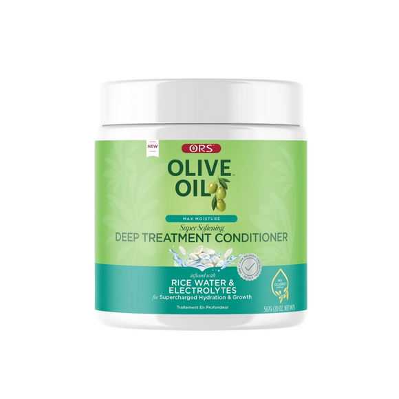 ORS Olive Oil Max Moisture Deep Treatment Conditioner Infused w/ Rice Water and Electrolytes 20 oz