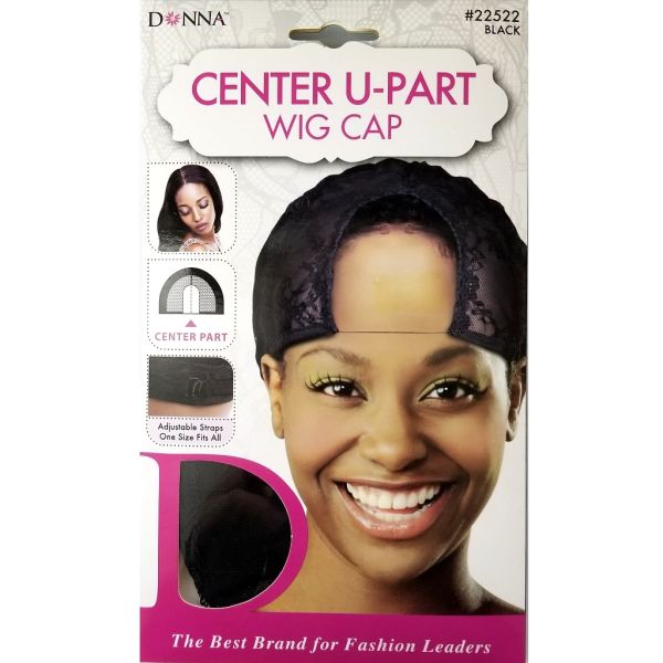 DONNA CENTER U-PART WIG CAP #22522 BLACK
