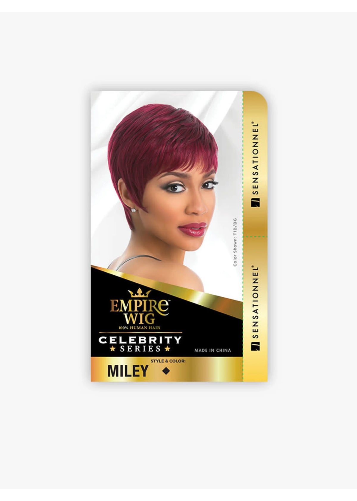 EMPIRE WIG 100% HUMAN HAIR CELEBRITY SERIES MILEY T1B/RED