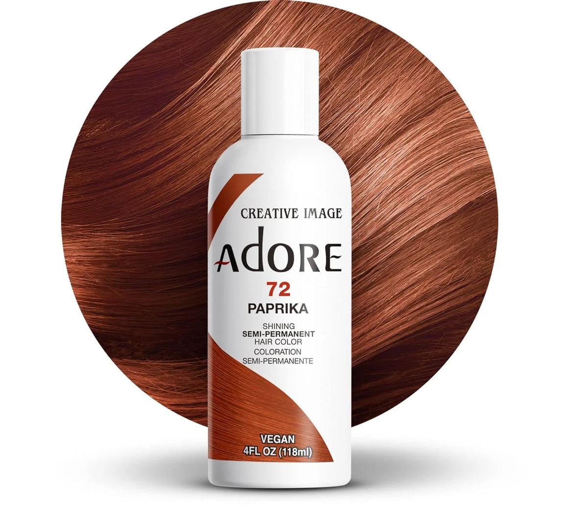 ADORE SEMI H/C 4 OZ - 72 PAPRIKA